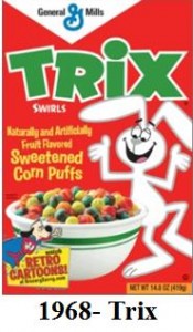 Retro Trix cereal Box