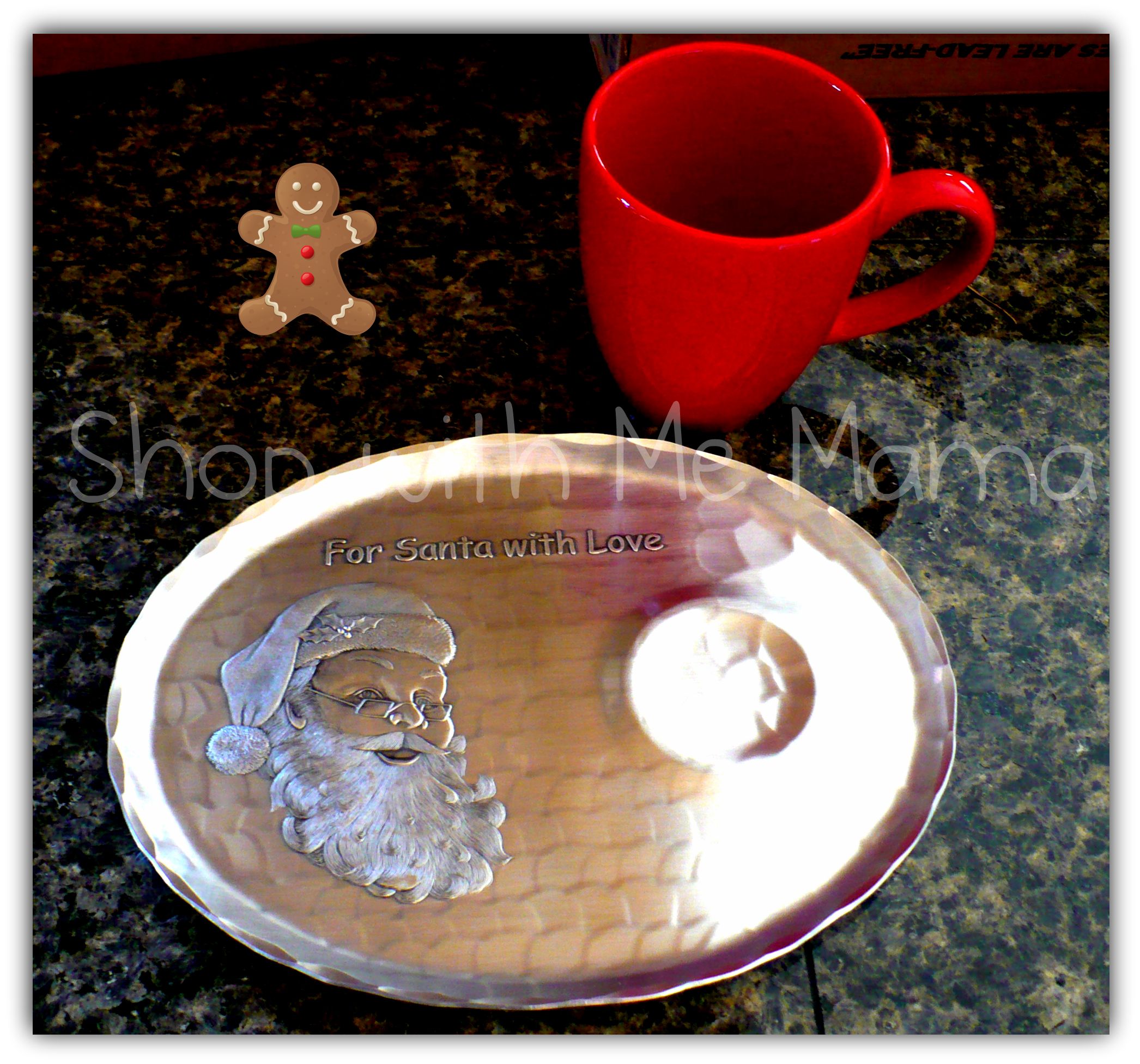 Wendell August Santa Snack Plate