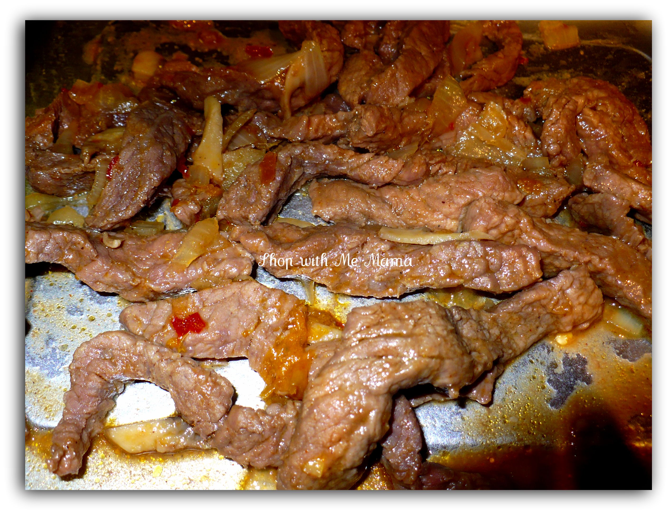 Sweet & Spicy Steak with Onion, Mushrooms & Swiss Cheese