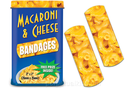 mac and cheese bandages