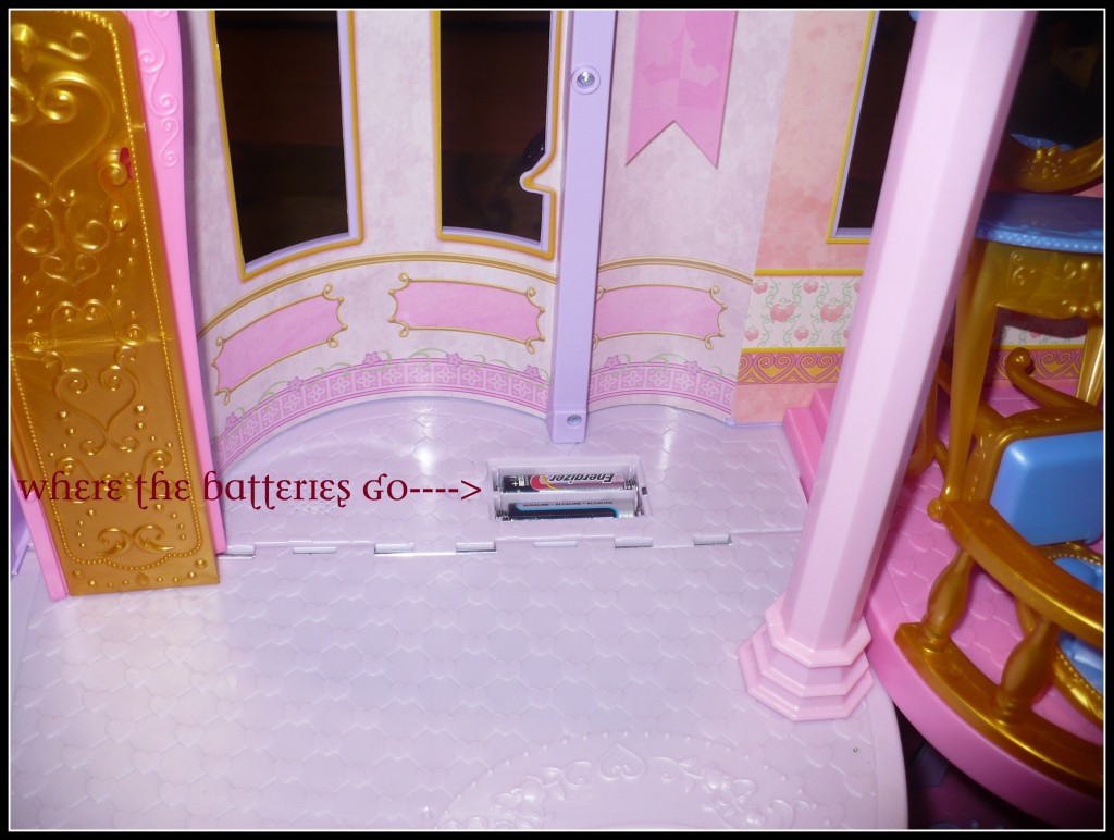Disney Princess Ultimate Dream Castle where the batteries go