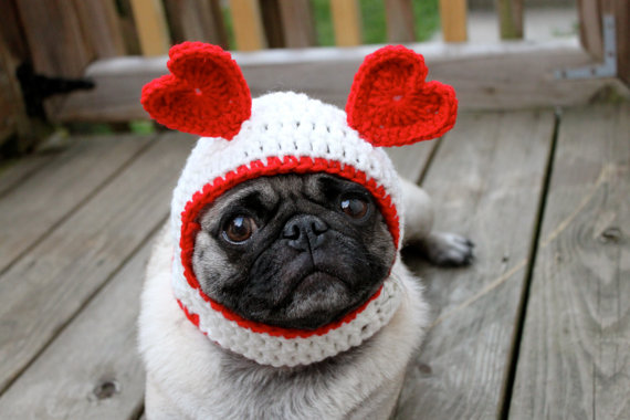 Valentines Day Dog Hat on Etsy