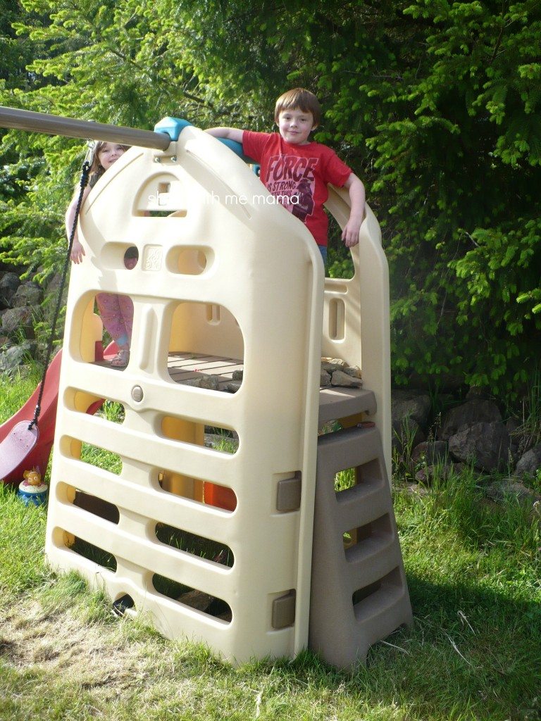 Step 2 big climber with slide hot sale and swing