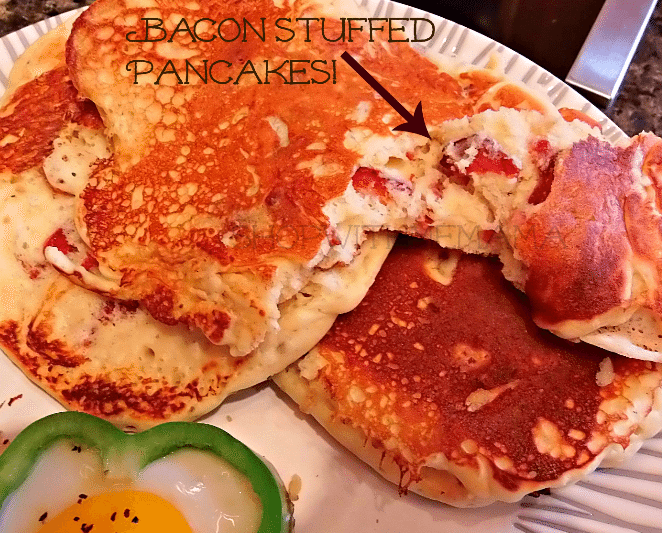 bacon stuffed pancakes