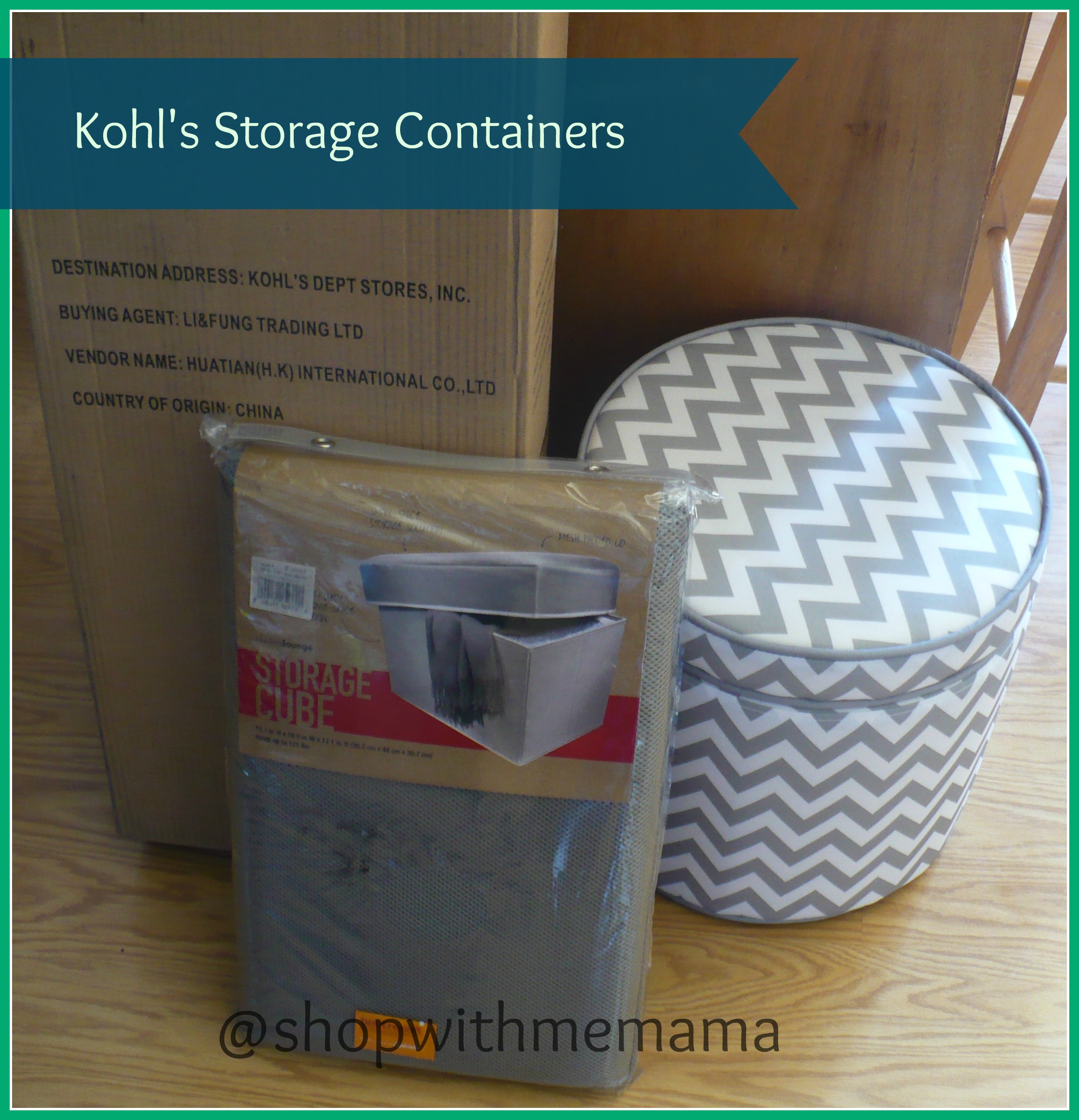 Inexpensive Storage Items from Kohl's
