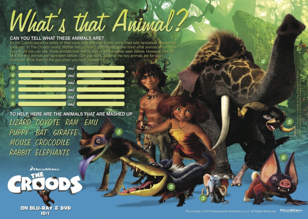 The Croods On Blu-Ray, Digital HD, Blu-ray 3D And DVD!!
