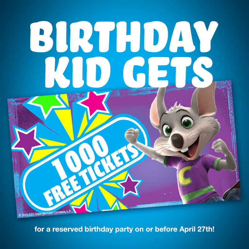 Chuck E. Cheese’s Pleases With Birthday Prizes and Valentine’s Surprises! 