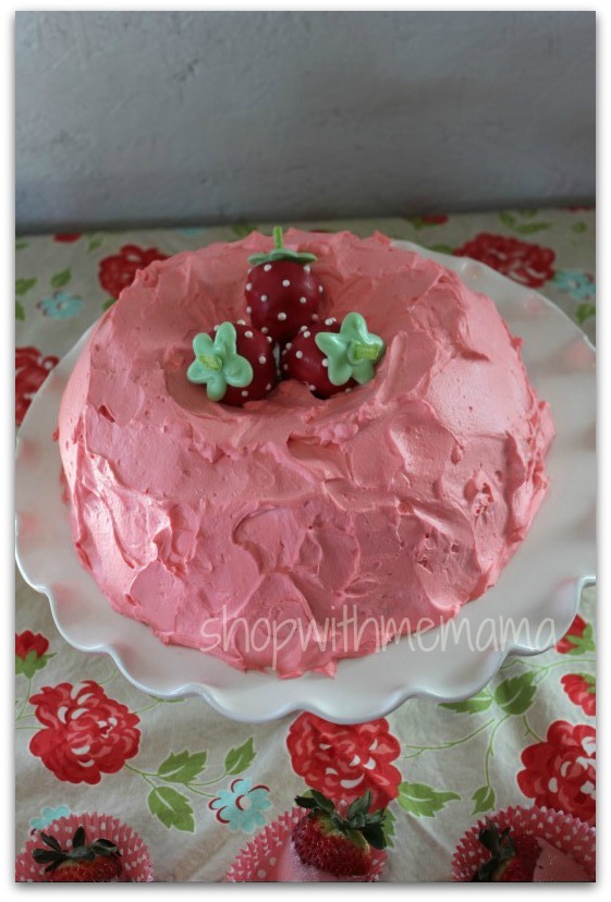 Strawberry shortcake themed birthday cake