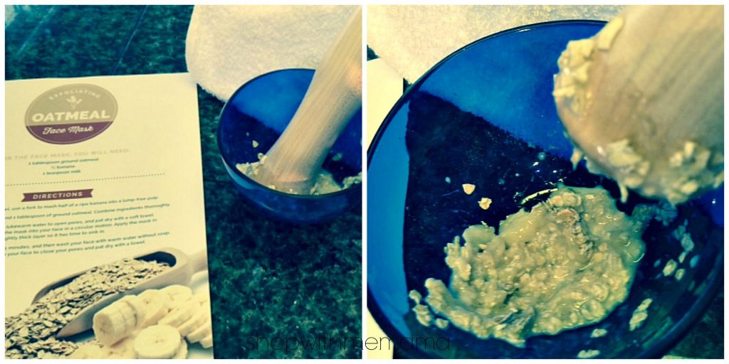 oatmeal banana and milk facial mask