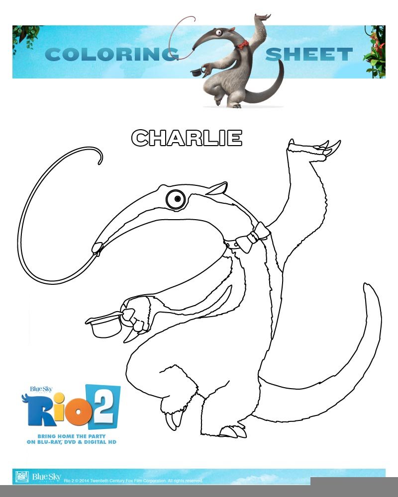 rio 2 printable coloring sheet charlie