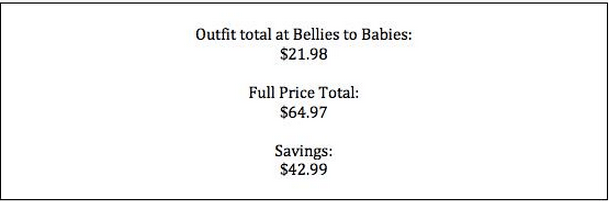  outfit from Bellies to Babies 