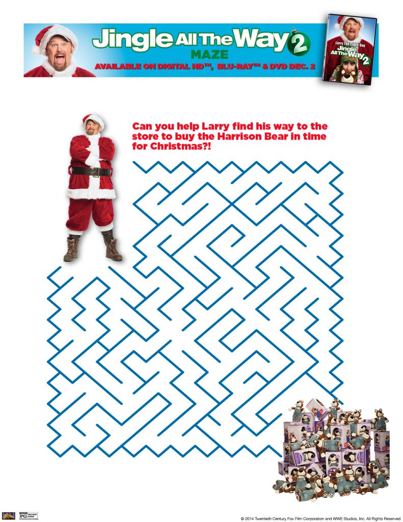 Jingle All The Way 2 Printable Maze