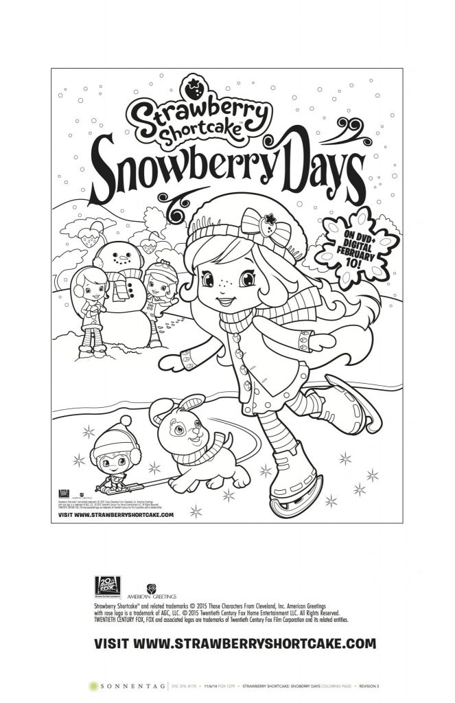 Strawberry Shortcake SnowberryDays_ColorSheet