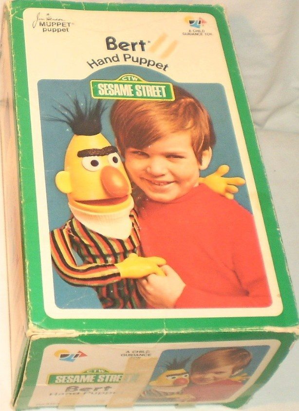 sesame street bert hand puppet vintage