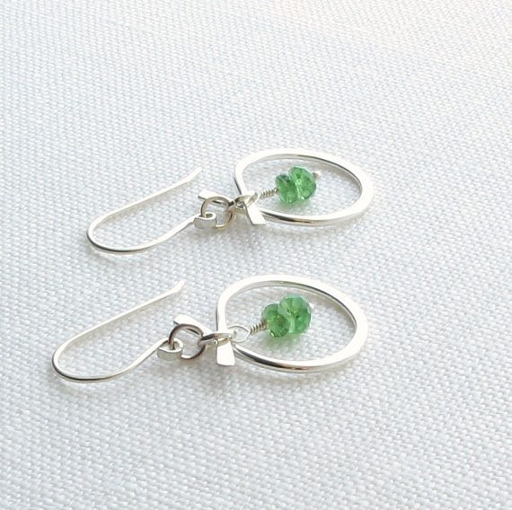 Emerald Green Earrings Handmade