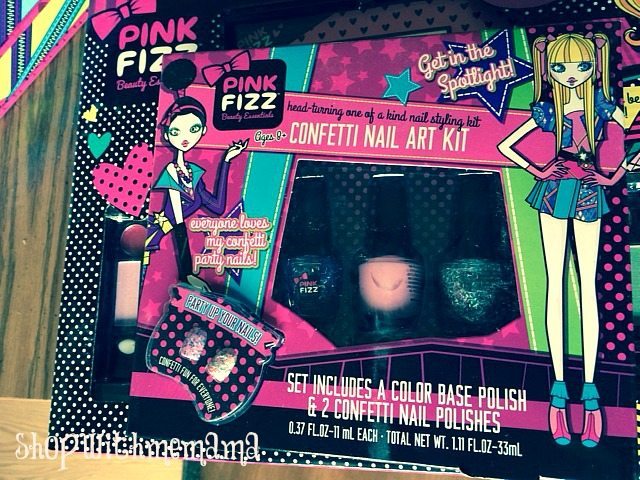 pink fizz confetti nail art kit