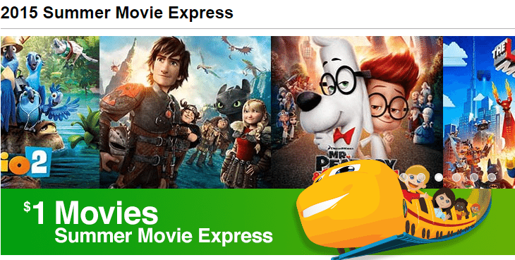 Summer Movie Express $1 Movies