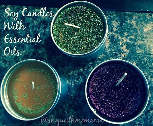 soy candles with essential oils