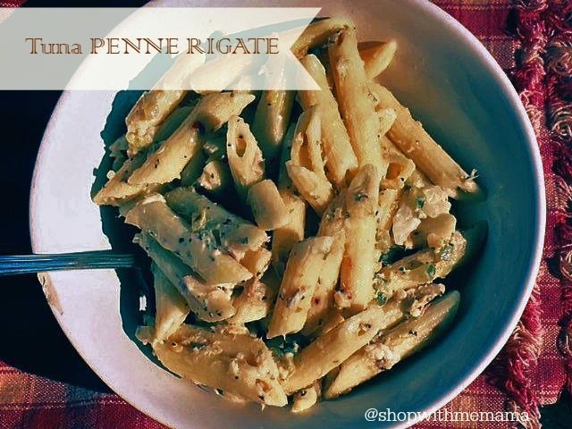 Easy Dinner Idea Tuna PENNE RIGATE