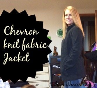 Chevron knit fabric Jacket