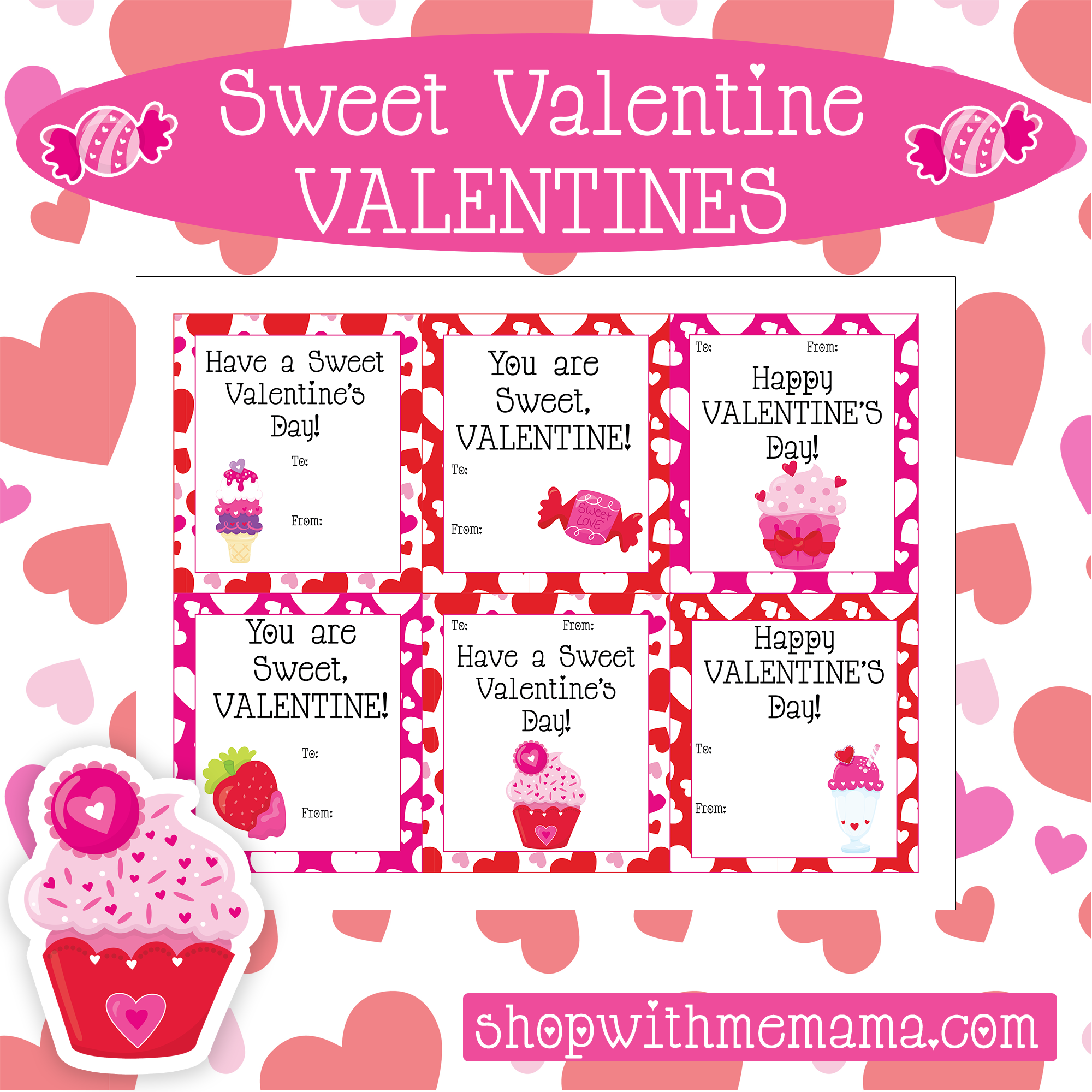 Free Valentines Day Card Printables Shop With Me Mama