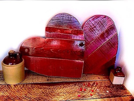 Rustic Wood Hearts