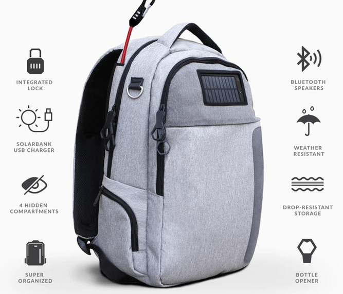 Lifepack Solar Powered & Anti-Theft Backpack