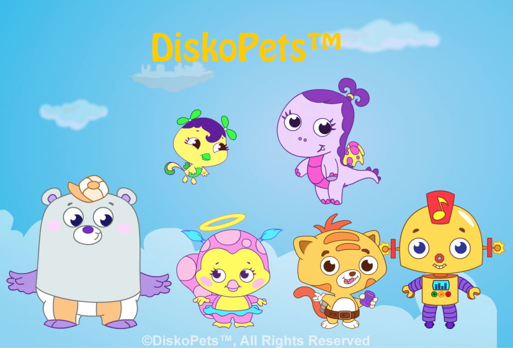 Diskopets interactive learning cartoon for kids