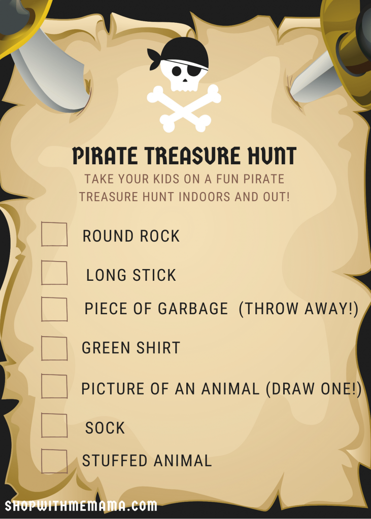 Pirate Treasure Hunt for kids: printable treasure hunt ages 5-10 – Blimey  Box