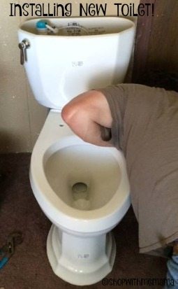 Installing a new toilet from mansfield Plumbing