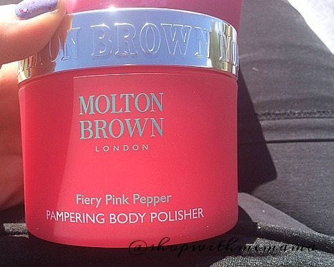 Molton Brown’s Fiery Pink Pepper Pampering Body Polisher