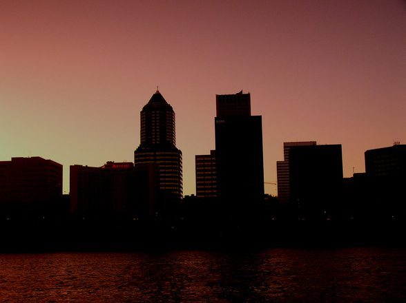 Portland Oregon at sunset