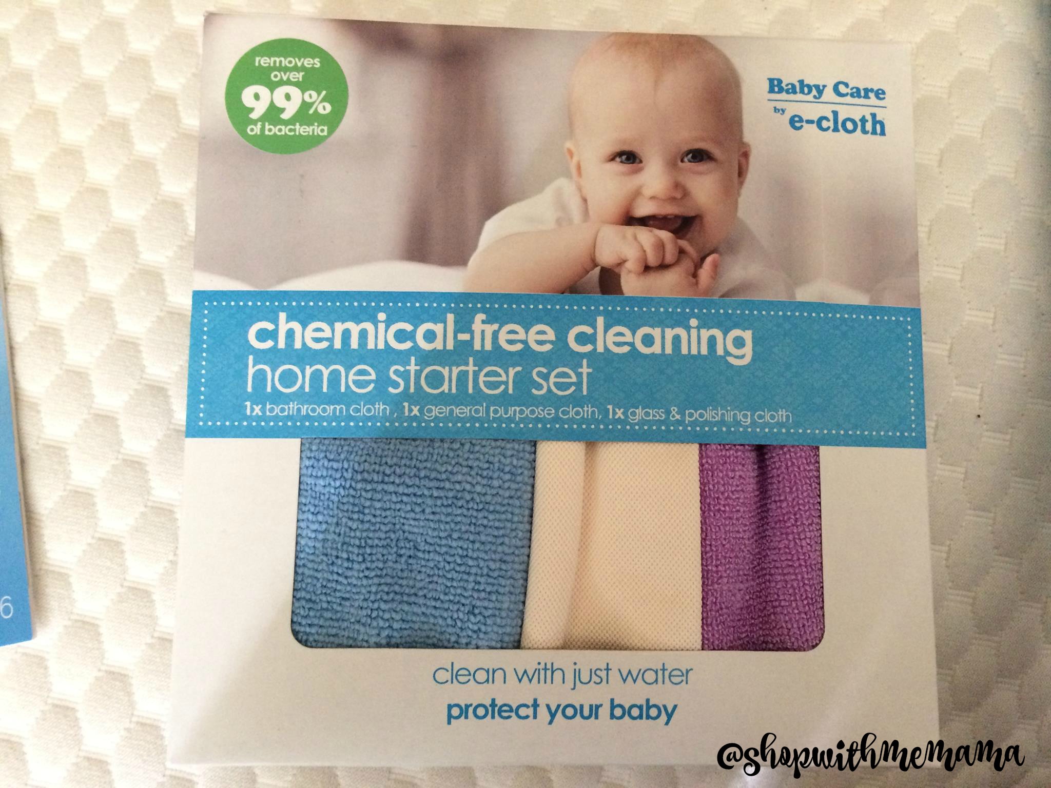 chemical-free cleaning with e-Cloth and water