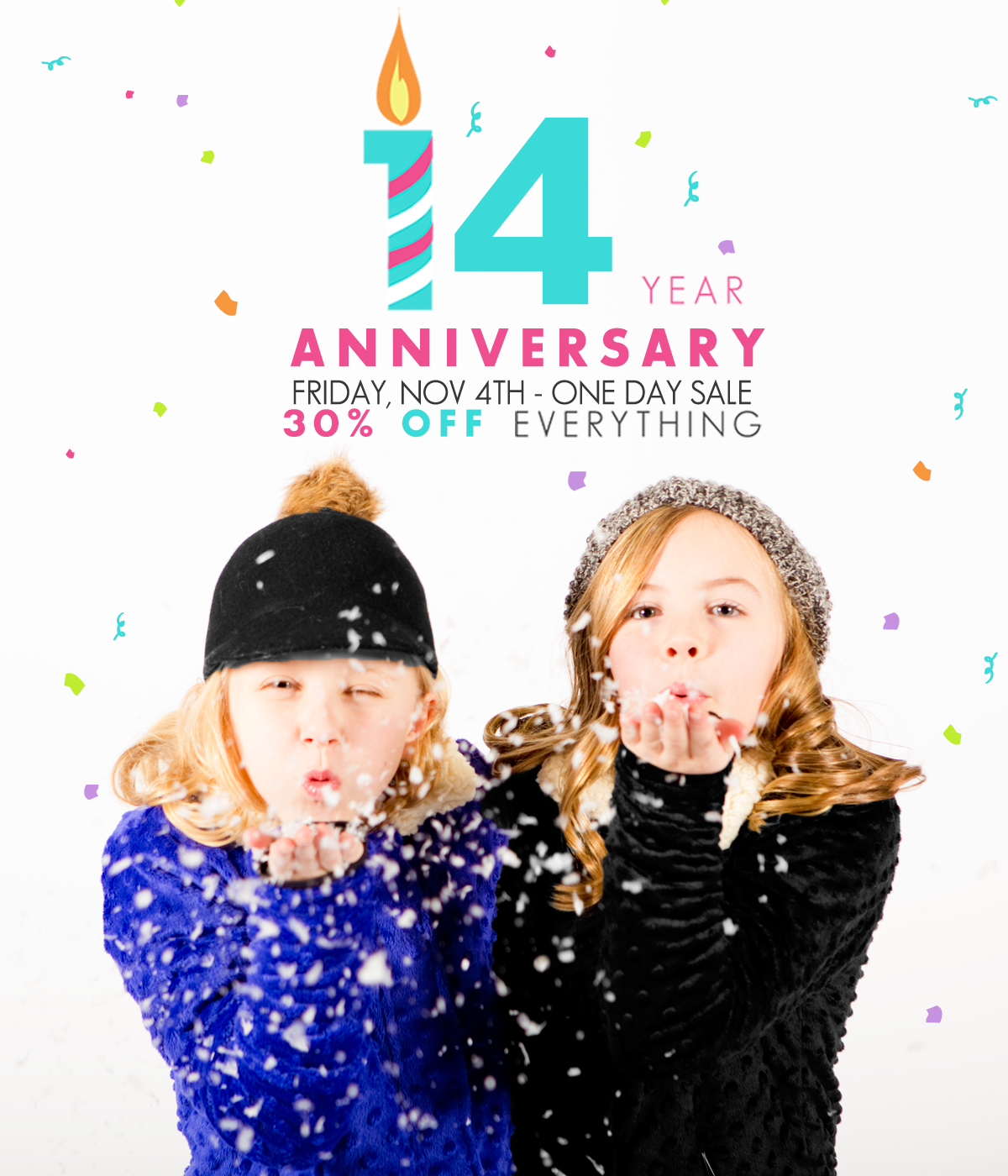 Limeapple's 14 Year Anniversary One-Day Sale! 30% Off Everything!