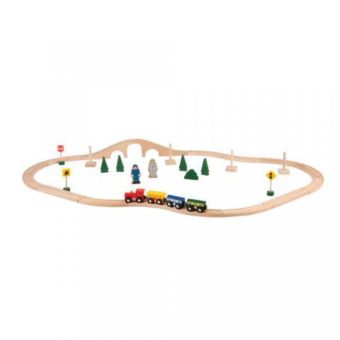 wooden chug along train set