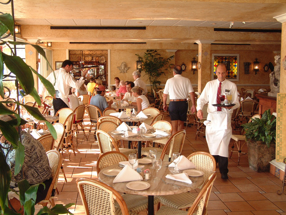 Restaurant with servers
