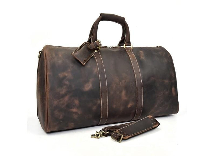 Travel Like A Pro With The Vintage Leather Travel Bag - Shop With Me Mama