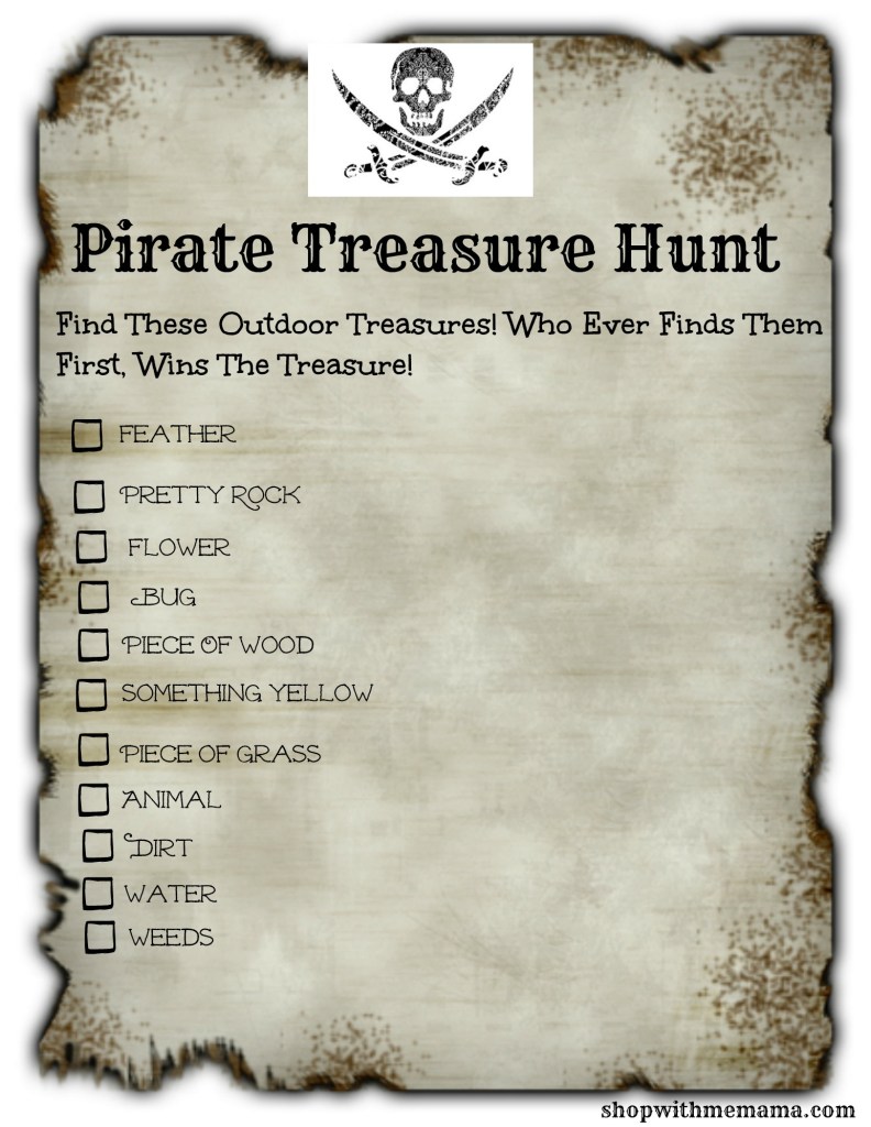 Pirate Treasure Hunt Printable
