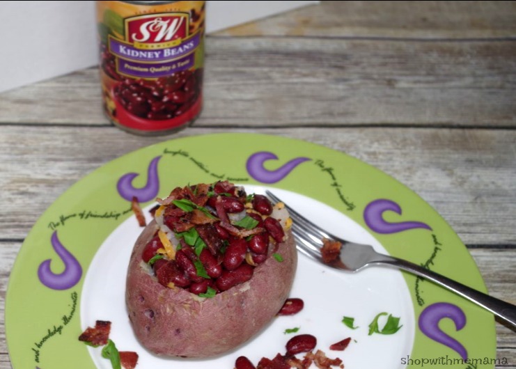 Stuffed Baked Potato With S&W Beans! Easy Meal Idea!