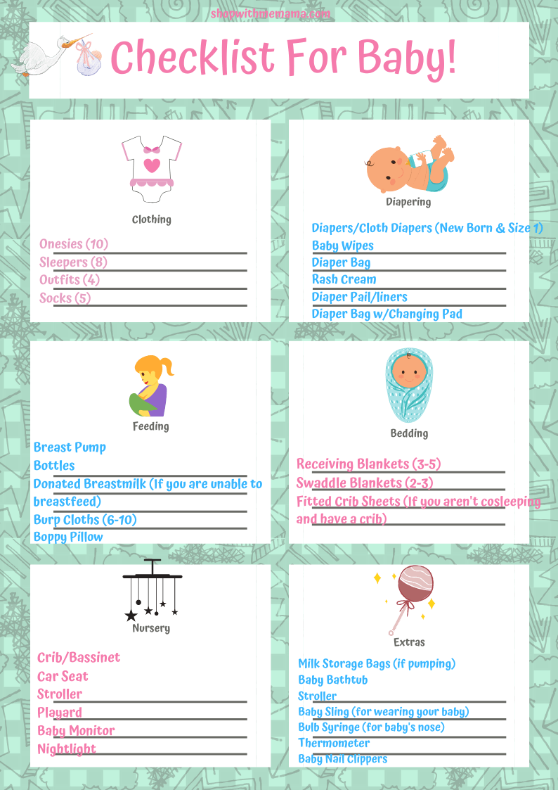 Checklist For Baby Free Printable