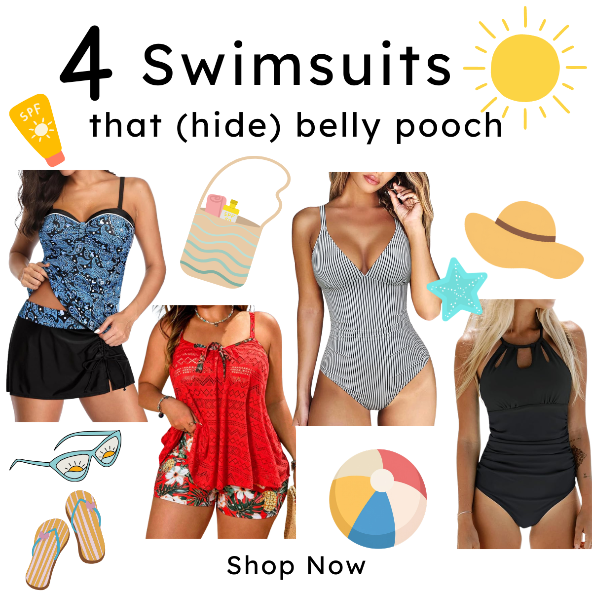 4 Swimsuits To Hide Belly Pooch 4 Swimsuits To Hide Belly Pooch