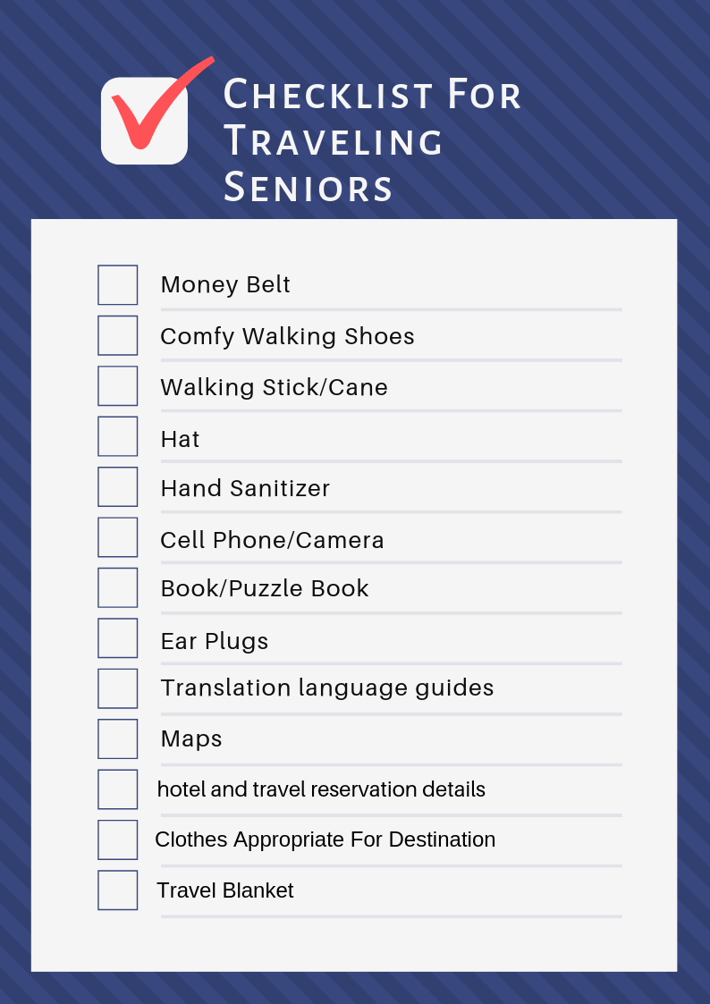 Checklist for Traveling With Your Senior Parents 