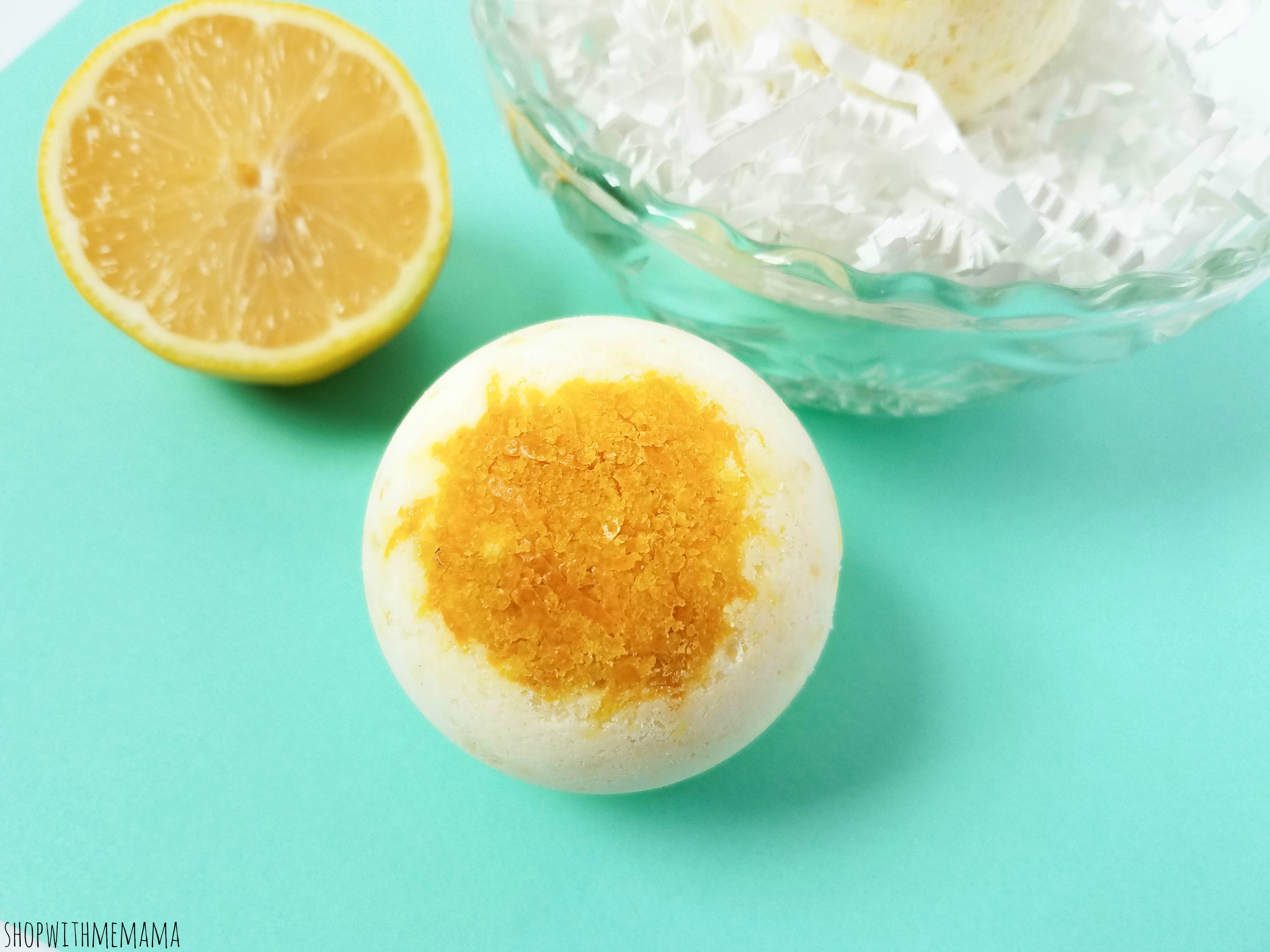 Bath Bombs with Fresh Lemon Zest