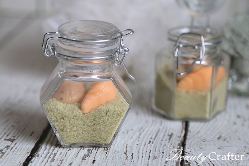 jars filled with beach sand