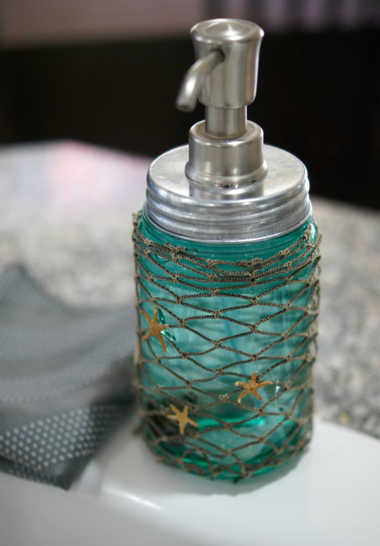 beachy decor soap dispenser