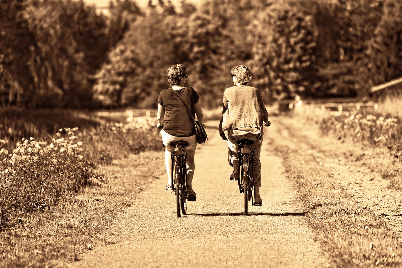 riding bikes