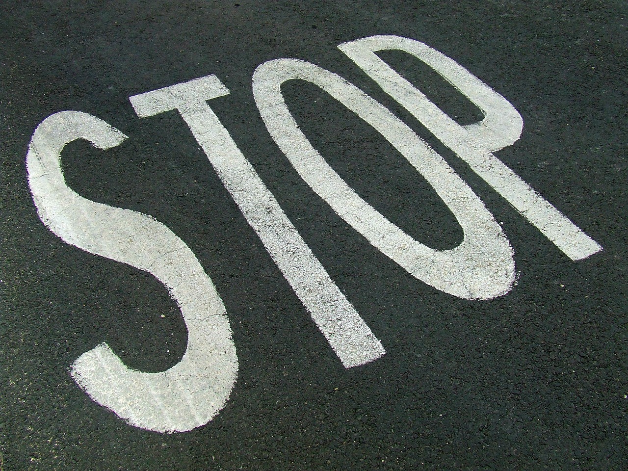 stop sign on road