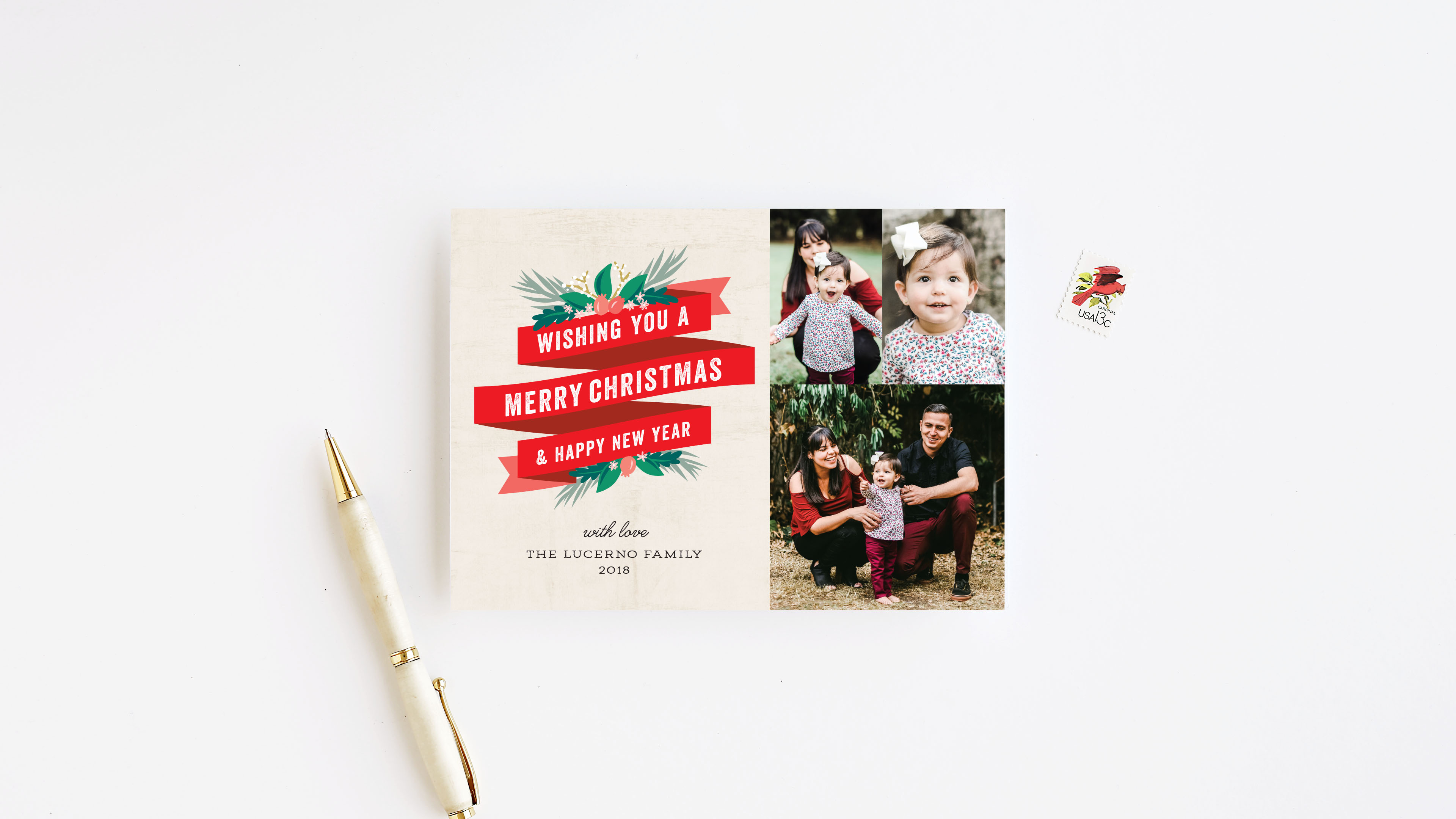 multiple pictures christmas card