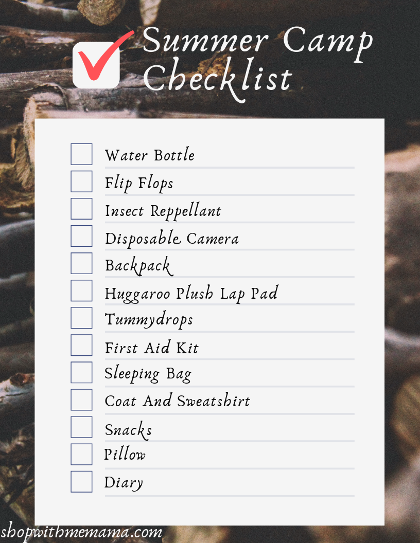 printable camping checklist