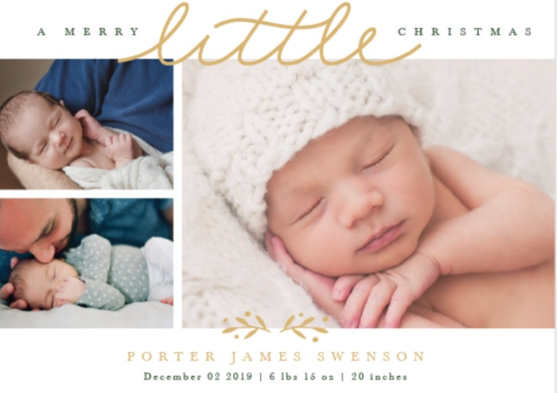 baby announcement christmas cards